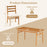 7 Pieces Patio Acacia Wood Dining Set Outdoor Rectangular Table and Chairs Set