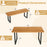 3 Pieces Patio Dining Table Set 63‚Äù Rectangle Table and 2 Backless Bench