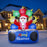 6 Feet Inflatable DJ Santa with Rotating Music Light and Flashing LEDs