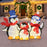 3-Piece 2D Lighted Penguin Family Christmas Decoration with 160 LED Lights