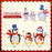 3-Piece 2D Lighted Penguin Family Christmas Decoration with 160 LED Lights