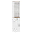 68 inch Tall Bathroom Cabinet with Barn Door Narrow Slim Storage Organizer Unit with Drawer-White