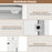 68 inch Tall Bathroom Cabinet with Barn Door Narrow Slim Storage Organizer Unit with Drawer-White