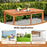 5 Pieces Patio Wood Dining Set Outdoor Rectangular Table and Chairs