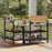 Outdoor Foldable Grill Table with Flip-Up Top and 2 Storage Shelves for Backyard Garden