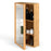 Bamboo Small Medicine Cabinet with Mirror Door and Removable Shelves-Natural