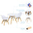 3 Pieces Kid's Modern Round Table Chair Set