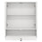Double Door Wall-Mounted Bathroom Mirrored Medicine Cabinet-White