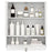 Double Door Wall-Mounted Bathroom Mirrored Medicine Cabinet-White