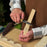 Whittling Sloyd Knife with Leather Sheath, 10 cm (3.94 inches)