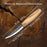 Whittling Sloyd Knife with Leather Sheath, 10 cm (3.94 inches)