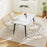 Wooden Dining Chairs of 2 with Rubber Wood Frame and Padded Cushions-White