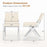 Wooden Dining Chairs of 2 with Rubber Wood Frame and Padded Cushions-White