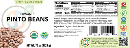 Mini-Bucket Organic Pinto Beans 75oz (2125g)